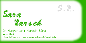 sara marsch business card